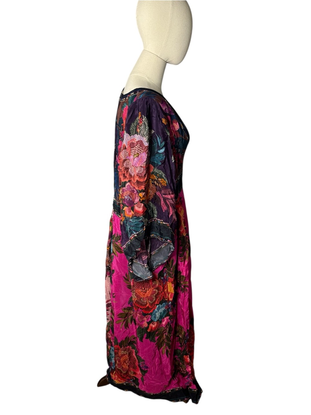 Farm Rio Flower Scarves Maxi Dress Floral Boho Gypsy - Picture 5 of 11